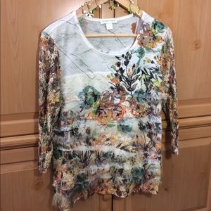 Christopher & Banks Botanical Top